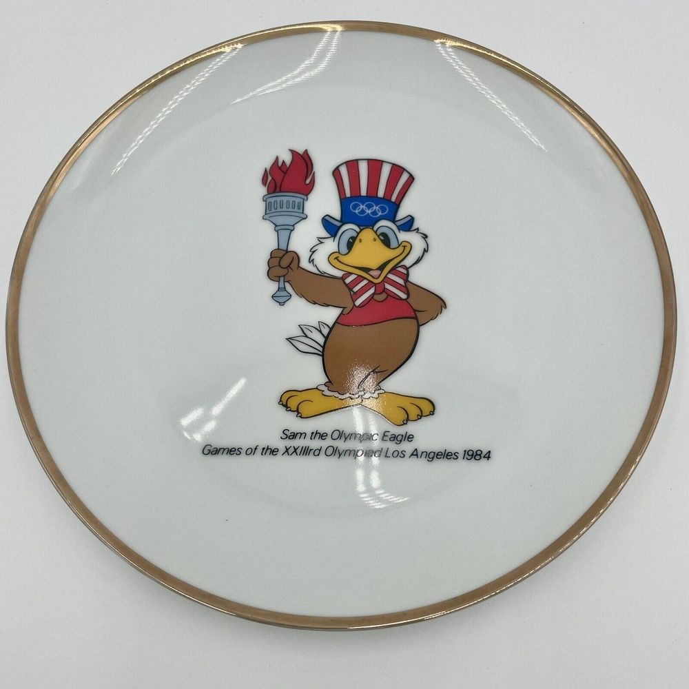 Limited Edition & Numbered 1984 L.A. Olympics SAM the Olympic EAGLE Plate #1681